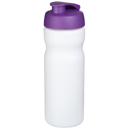 Bidon personnalisable de sport 650ml Baseline® Blanc et Violet